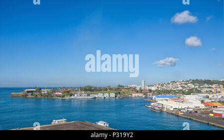 Fort de France vista sullo skyline e - Caraibi isola tropicale - Martinica Foto Stock