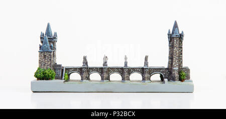 Modello di Souvenir del Ponte Carlo Foto Stock