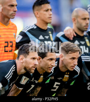 Mosca, Russland. 16 Giugno, 2018. Lionel Messi (Argentina) GES/calcio/World Cup 2018 Russia: Argentina - Islanda, 16.06.2018 GES/Soccer/calcio/World Cup 2018 Russia: Argentina vs. Islanda, città, 16 Giugno 2018 | Utilizzo di credito in tutto il mondo: dpa/Alamy Live News Foto Stock