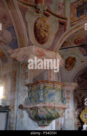 Il pulpito nella cappella di San Giorgio in Purga Lepoglavska, Croazia Foto Stock