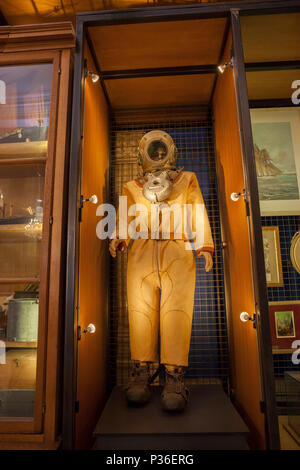 Il Principato di Monaco, Museo Oceanografico (Musee oceanographique), vintage muta presentano in scarabattolo Foto Stock