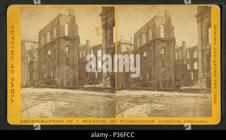 . Casa Corte. Titolo alternativo: Viste di Chicago prima e dopo l'incendio. Copertura: 1871. Fonte impronta: 1871.. Elemento digitale pubblicata 6-16-2005; aggiornato 2-12-2009. 78 Casa Corte, da J. torello 2 Foto Stock