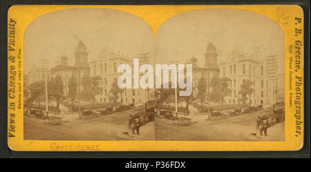 . Casa Corte. Titolo alternativo: viste in Chicago & Vicinanze prima e dopo l'incendio. Copertura: 1865?-1885?. Fonte Imprint: 1865?-1885?. Elemento digitale pubblicata 3-9-2006; aggiornato 2-12-2009. 78 Casa Corte, da P. B. Greene Foto Stock