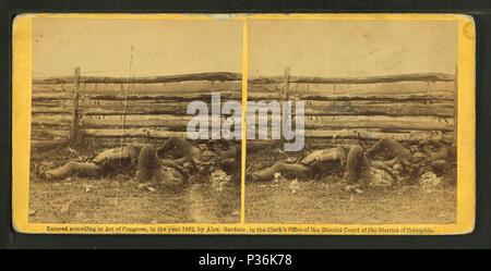 73 I soldati confederati come sono caduti nella battaglia di Antietam, dalla Gardner, Alexander, 1821-1882 Foto Stock