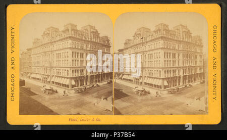 104 Campo, Leiter &AMP; Co. (Più tardi Marshall Field) (edificio), da Robert N. Dennis raccolta di vista stereoscopica Foto Stock