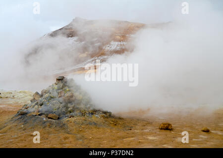 Namafjall, Myvatn, Islanda Foto Stock