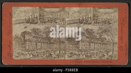. Grand Hotel Union, Saratoga. Copertura: [1863?-1875?]. Fonte impronta: Cortland, N.Y. : D. Barnum, [1863?-1875?]. Elemento digitale pubblicata 12-1-2005; aggiornato 5-18-2009. 130 Grand Hotel Union, Saratoga, da Deloss Barnum Foto Stock
