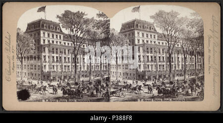 130 Grand Hotel Union, Saratoga, da Bierstadt, Charles, 1819-1903 Foto Stock