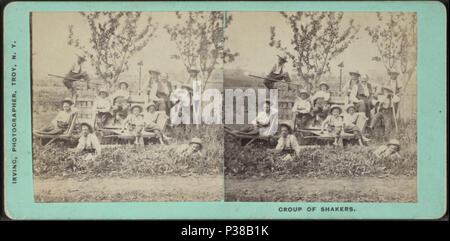134 Gruppo di Shaker, da Irving, James E., 1818-1901 Foto Stock