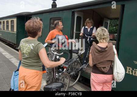 Göhren, Germania, infuria la Roland sulla penisola Moenchgut Foto Stock