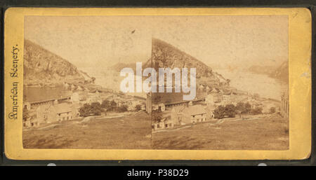 . Harper's Ferry, da Bolivar altezze. Titolo alternativo: American scenario : Shenandoah Valley. Copertura: 1859?-1885?. Elemento digitale pubblicata 1-25-2006; aggiornato 2-13-2009. 137 di Harper, traghetto da Bolivar Heights, da Robert N. Dennis raccolta di vista stereoscopica 2 Foto Stock