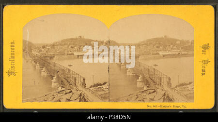 . Harper's Ferry, Va. titolo alternativo: American scenario : viste in guerra. Copertura: 1859?-1885?. Elemento digitale pubblicata 1-25-2006; aggiornato 2-13-2009. 137 Harper's Ferry, Va, da Robert N. Dennis raccolta di vista stereoscopica 3 Foto Stock