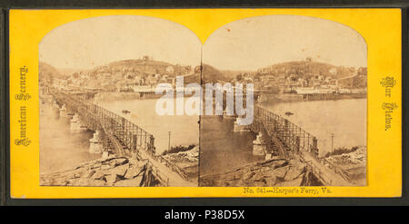 . Harper's Ferry, Va. titolo alternativo: American scenario : viste in guerra. Copertura: 1859?-1885?. Elemento digitale pubblicata 1-25-2006; aggiornato 2-13-2009. 137 Harper's Ferry, Va, da Robert N. Dennis raccolta di vista stereoscopica Foto Stock