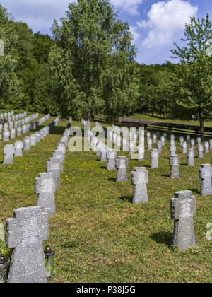 Il cimitero militare in Hunkovce Foto Stock