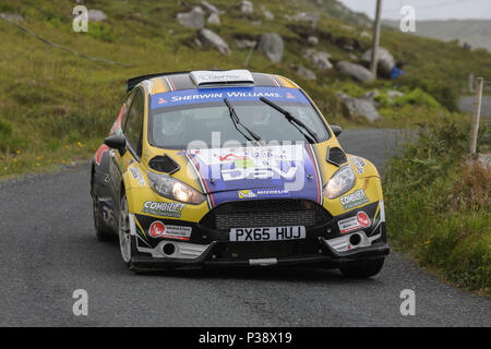 Letterkenny, Irlanda. 17 Giugno, 2018. Donegal Rally Internazionale, giorno 3; Josh Moffett e Andy Hayes (Fiesta R5) finire al 3 posto sul 2018 Donegal Rally Internazionale del credito: Azione Sport Plus/Alamy Live News Foto Stock