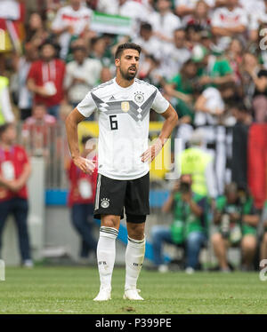 Mosca, Russland. 17 Giugno, 2018. Sami KHEDIRA (GER) deluso. Germania (GER) - Città del Messico (MEX), preliminare Gruppo F, gioco 11, su 17.06.2018 a Mosca, Coppa del Mondo di Calcio 2018 in Russia dal 14.06. - 15.07.2018. | Utilizzo di credito in tutto il mondo: dpa/Alamy Live News Foto Stock