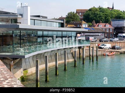 Mark Sargeant Rocksalt del ristorante e bar in Folkestone Harbour, Kent, England, Regno Unito Foto Stock