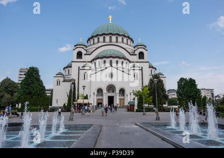 Belgrado, Serbia - 30 Aprile 2018: Cattedrale di San Sava, Belgrado Foto Stock