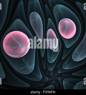 Surreale frattale con forme arrotondate Foto Stock