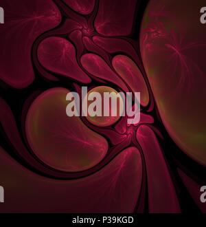 Surreale frattale con forme arrotondate Foto Stock