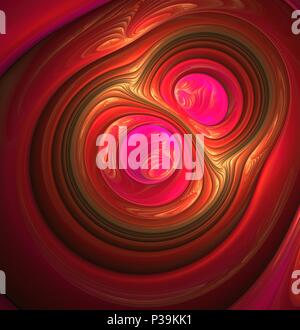 La vibrante frattale con forme arrotondate Foto Stock