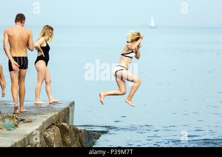 Odessa, Ucraina, il centro commerciale Galleria Afina Foto Stock