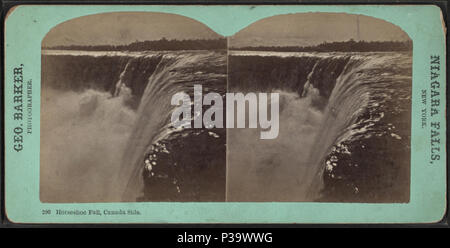 . Cascata Horseshoe, Canada lato. Copertura: 1865?-1880?. Fonte impronta: Niagara Falls, N.Y. : George Barker, 1865?-1880?. Elemento digitale pubblicata 6-14-2006; aggiornato 2-11-2009. 143 Cascata Horseshoe, Canada lato, da Barker, George, 1844-1894 Foto Stock