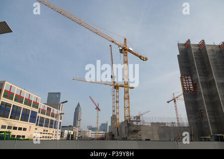 Francoforte, Germania, sito in costruzione a Francoforte Messegelaende Foto Stock