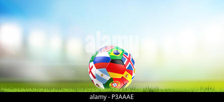 2018 soccer ball rendering 3D Foto Stock