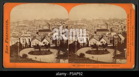 174 guardando ad est, dal cor della California e Powell strade, da Thomas Houseworth &AMP; Co. Foto Stock