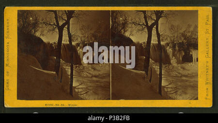 . Minne-ha-ha--l'inverno. Titolo alternativo: gemme di Minnesota scenario. Copertura: 1865?-1903. Fonte Imprint: 1865?-1903.. Elemento digitale pubblicata 6-15-2005; aggiornato 2-13-2009. 191 Minne-ha-ha--inverno, da Whitney's Galleria 2 Foto Stock