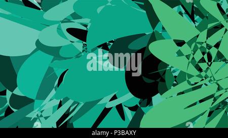 Verde, Ciano, Nero colorato moderno vettore di fondo. Elementi dinamici. Anelli vibranti sfondo. Illustrazione Vettoriale