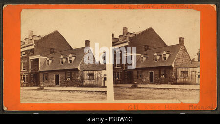 . Vecchia casa di pietra. Copertura: 1863?-1910?. Fonte Imprint: 1863?-1910?. Elemento digitale pubblicata 4-12-2006; aggiornato 2-13-2009. 221 Vecchia casa di pietra, da Robert N. Dennis raccolta di vista stereoscopica 2 Foto Stock
