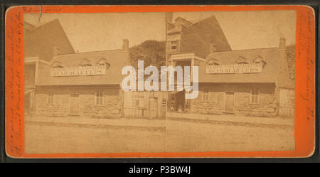 221 Vecchia casa di pietra. (Washington e Lafayette presso la sede centrale), da Robert N. Dennis raccolta di vista stereoscopica 2 Foto Stock