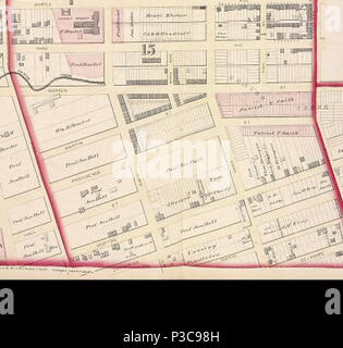 . Inglese: 1876 mappa di Beaver Park, futuro Lincoln Park, Albany, New York . 1876. G.M Hopkins 1 BeaverParkAlbany1876 Foto Stock