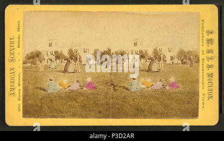 238 giocando croquet, da J.W. &Amp; J.S. Moulton Foto Stock