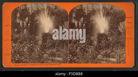 . Fontana di rustico, Woodward's Gardens, San Francisco, Cal. Titolo alternativo: viste del paesaggio americano. Copertura: 1860?-1880?. Fonte impronta: 1860?-1880?. Elemento digitale pubblicata 8-31-2005; aggiornato 2-12-2009. 261 Fontana rustico, Woodward's Gardens, San Francisco, Cal, da Robert N. Dennis raccolta di vista stereoscopica Foto Stock