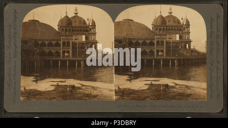 262 sale aria (Saltair) spiaggia e il pavilion, Salt Lake City, Utah, USA, da Robert N. Dennis raccolta di vista stereoscopica Foto Stock