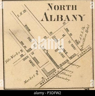 . Inglese: Mappa del Nord Albany, oggi in Albany, New York . 1866. 3 sconosciuto NorthAlbany1866 Foto Stock