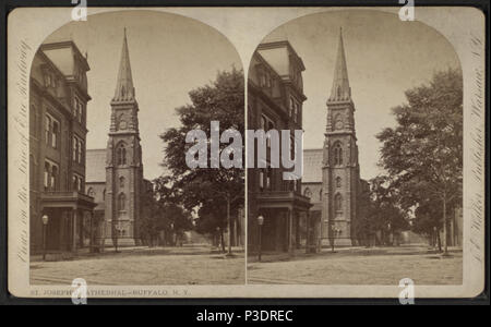 . San Giuseppe cattedrale, Buffalo, N.Y. Titolo alternativo: Viste sulla linea della ferrovia Erie. Copertura: [1865?-1905?]. Impronta di origine: [1865?-1905?]. Elemento digitale pubblicata 8-11-2006; aggiornato 2-11-2009. 280 San Giuseppe cattedrale, Buffalo, N.Y, da Robert N. Dennis raccolta di vista stereoscopica Foto Stock