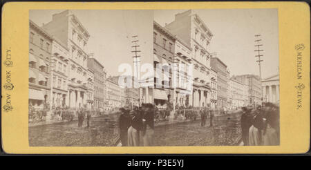 287 Stock Exchange e ampia St, da Robert N. Dennis raccolta di vista stereoscopica Foto Stock