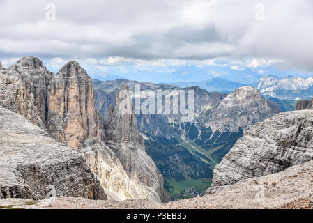 Escursioni nelle Dolomiti in Italia - Piz Boe Foto Stock