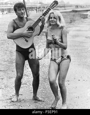 Tony Renis, carroll baker, lido di venezia, 60s Foto Stock