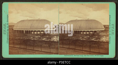 . Tabernacolo, 250 piedi lungo, 150 metri di larghezza, alta 80 piedi. Titolo alternativo: Utah. Copertura: 1863?-1880?. Fonte impronta: Salt Lake City, Utah : C. R. Savage, 1863?-1880?. Elemento digitale pubblicata 1-25-2006; aggiornato 2-13-2009. 296 Tabernacolo, 250 piedi lungo, 150 metri di larghezza, alta 80 piedi, da Savage, C. R. (Charles Roscoe), 1832-1909 Foto Stock