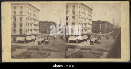 . La Quinta Avenue Hotel e vale la pena un monumento dal balcone di San Germains. Titolo alternativo: Anthony istantaneo viste, no. 304. Copertura: 1859?-1896. Elemento digitale pubblicata da 9-30 -2005; aggiornato 2-11-2009. 307 La Quinta Avenue Hotel e vale la pena un monumento dal balcone di San Germains, da Robert N. Dennis raccolta di vista stereoscopica 2 Foto Stock