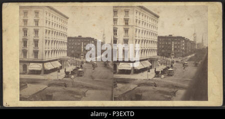 307 La Quinta Avenue Hotel e vale la pena un monumento dal balcone di San Germains, da Robert N. Dennis raccolta di vista stereoscopica 2 Foto Stock