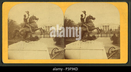 . La colossale statua equestre in bronzo di gen. Andrew Jackson. Creato: 1867-1889. Copertura: 1867-1889. Fonte impronta: 1867-1889?. Elemento digitale pubblicata 9-15-2005; aggiornato 2-12-2009. 304 La colossale statua equestre in bronzo di gen. Andrew Jackson, da Bell &AMP; Fr. (Washington, DC) 6 Foto Stock