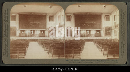 304 La culla della libertà, interno, Faneuil Hall, Boston--scena di epocali di riunioni di due secoli, da Underwood &AMP; Underwood 3 Foto Stock