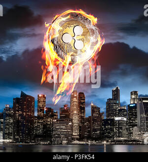 Ripple sulla fire Foto Stock