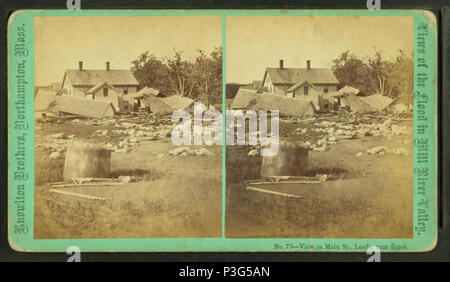 . Vista in Main Street, Leeds, vicino deposito. Copertura: Maggio,1874. Fonte impronta: Northampton, messa. : Knowlton fratelli, Maggio, 1874. Elemento digitale pubblicata 8-31-2005; aggiornato 2-12-2009. 349 vista in Main Street, Leeds, vicino deposito, da Knowlton Bros. Foto Stock